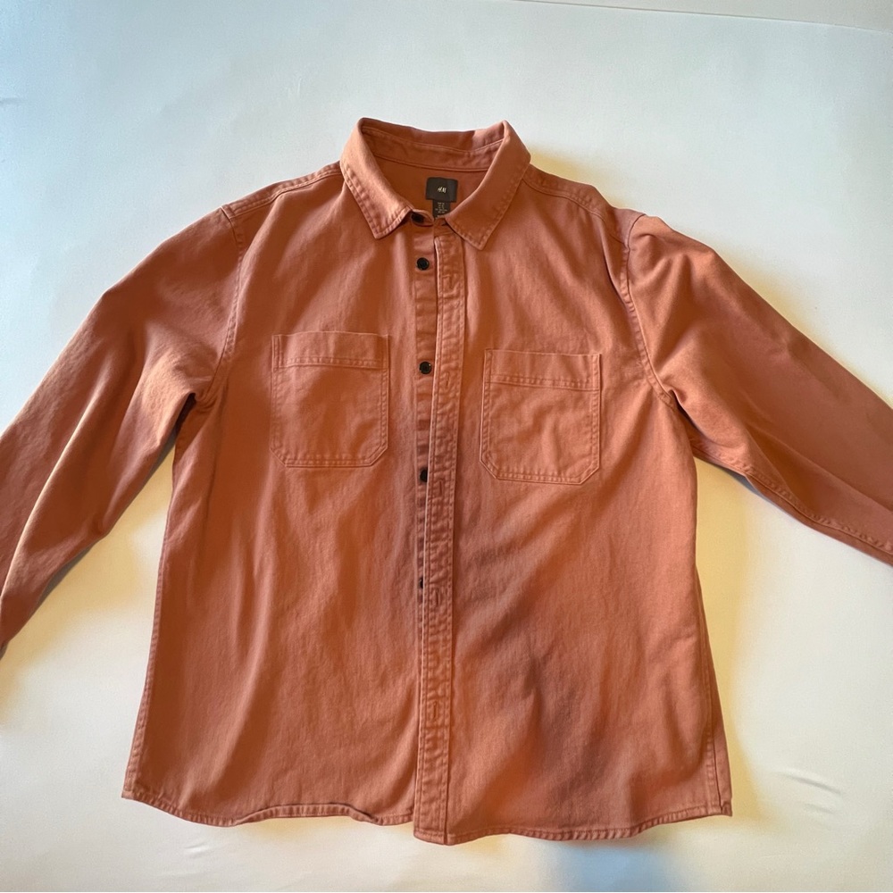 Orange Denim H&M Jacket/Shirt Men XL